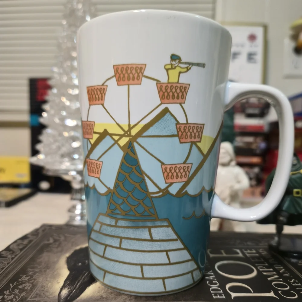 Starbucks 16 0z Mug 2015 Ferris Wheel Lighthouse Thailand Rare Tall Coffee Cup